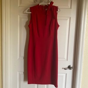 Red Calvin Klein dress